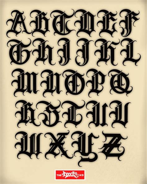 Gothic Font | Lettering styles alphabet, Lettering fonts, Tattoo ...