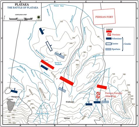 Map of the Battle of Plataea 479 BC