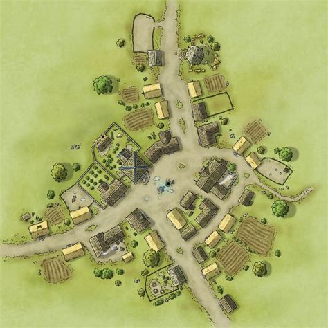 Oakhurst City Map - Sunless Citadel 3.0 DnD Adventure | Mapa mundo de fantasia, Fantasy town ...