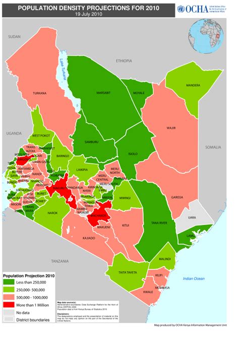 Kenya: Population Density Projections for 2010 - 19 July 2010 - Kenya ...