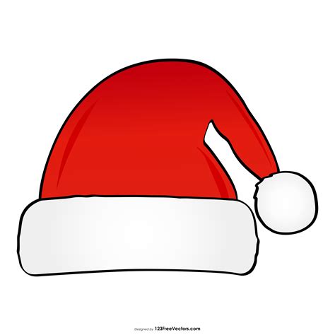 Free Download Santa Claus Cartoon Hat Vector Illustrator. Christmas Hat Clipart Image.. All Free ...