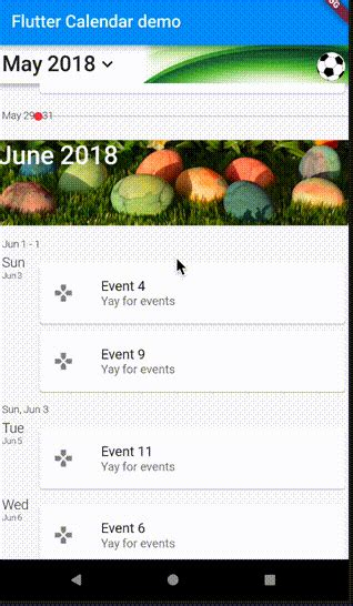 Calendar widget for flutter | Mobile App Development