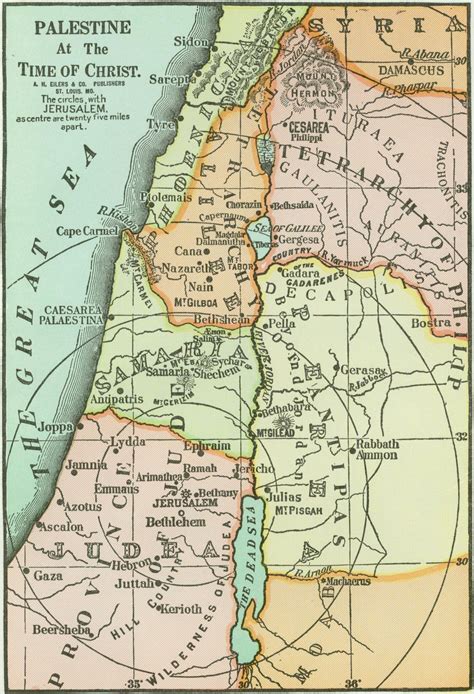 Printable Map Of Israel In Jesus Time