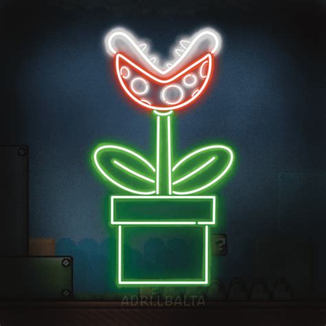 Super Mario Bros neon sign art on Behance