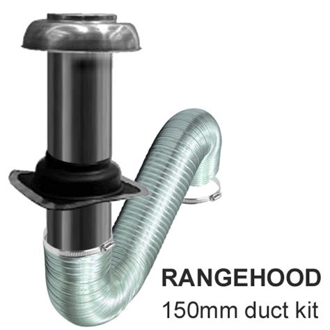 Rangehood Kit with Roof Cowl Kit - 150mm Metal Roof | Pure Ventilation