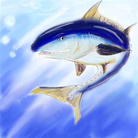 Bluefin Tuna Painting by ArcticBlackFox on DeviantArt