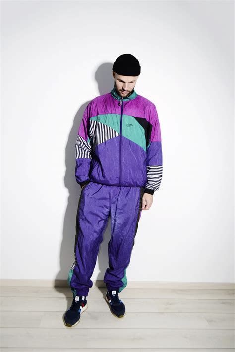 Vintage 90s men multi tracksuit | HOT MILK 80's vintage clothing