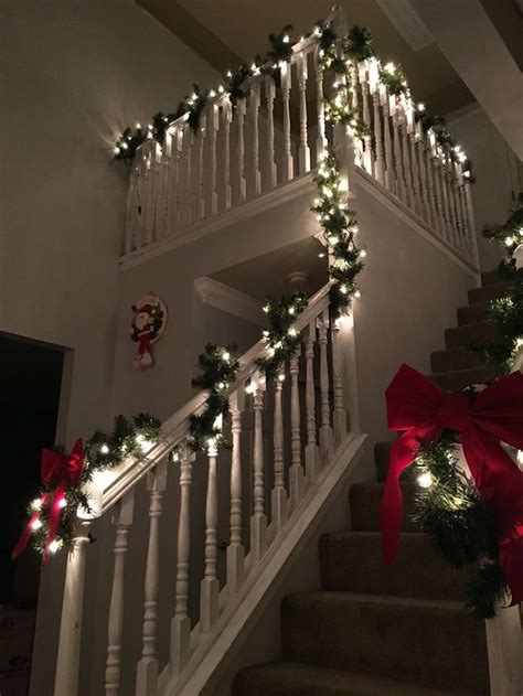 Stairs with garland part1 | Holiday decor, Decor, Christmas