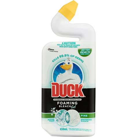 Duck Foaming Toilet Bleach Gel Pine 650ml | Woolworths