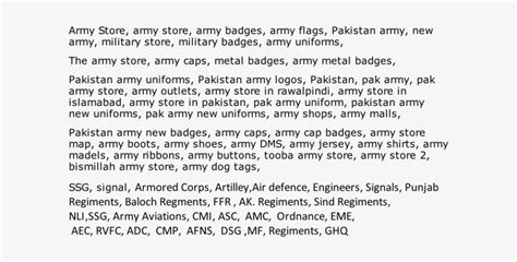 Army Store, Pakistan Army, Pakistan Army Uniforms, - Number - Free Transparent PNG Download - PNGkey