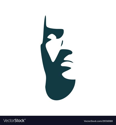 Male face silhouette Royalty Free Vector Image