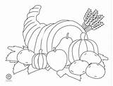 Thanksgiving Cornucopia Coloring Pages sketch template