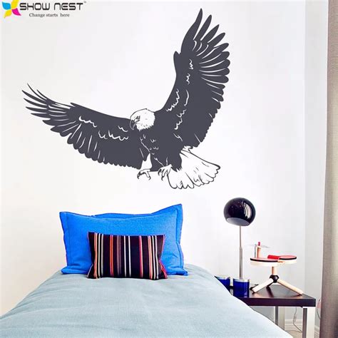 Aliexpress.com : Buy Flying Eagle Wall Decal American Bald Eage Wall ...