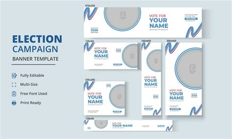 Election Campaign Banner Template, Political Campaign Banner Template ...