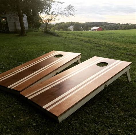 Stained Cornhole boards corn hole board Toys and Games