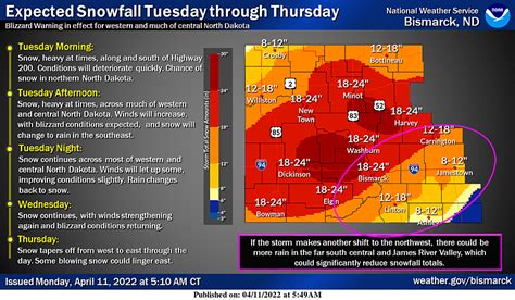 NWS: 1-2 Feet of Snow Possible in North Dakota