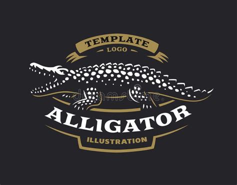 Crocodile logo - vector illustration. Alligator emblem design. On black backgrou #Sponsored , # ...