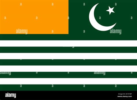 Flag Azad Jammu and Kashmir (Islamic Republic of Pakistan, AJK) vector ...