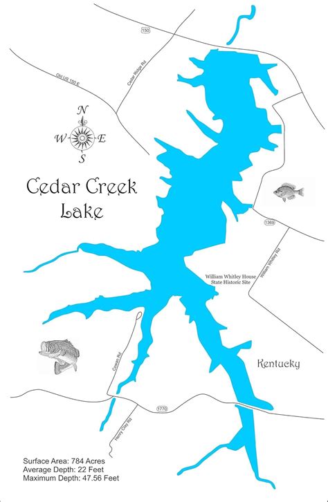 Cedar Creek Lake Map – Verjaardag Vrouw 2020