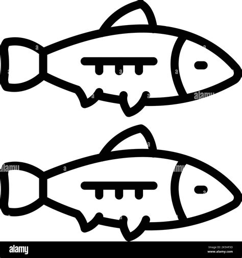 Sardine fish icon outline vector. Oil food. Ocean can Stock Vector Image & Art - Alamy