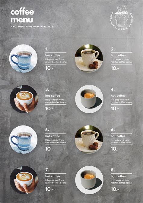 Coffee Shop Menu Templates