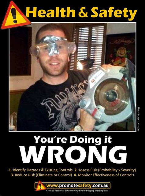 Health & Safety - You're Doing it Wrong. Safety glasses, Power saw ...