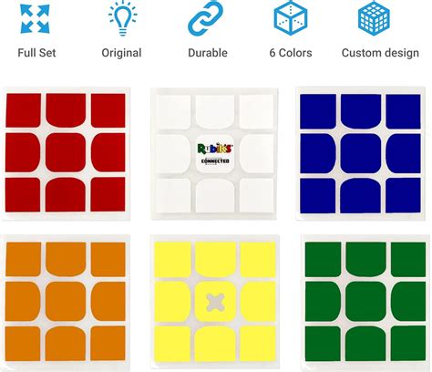 Buy Rubik’s Connected Cube Replacement Stickers - Replacement Set of ...