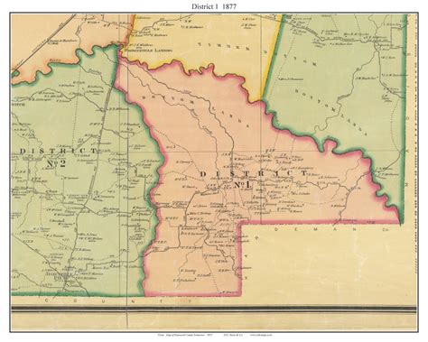 District 1 1877 Old Town Map with Homeowner Names Tennessee Haywood County - Reprint Genealogy ...