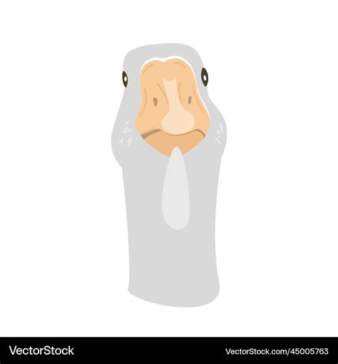 Goose head cartoon isolated Royalty Free Vector Image