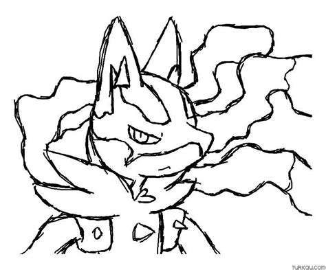 Pokemon Lucario Coloring Page » Turkau