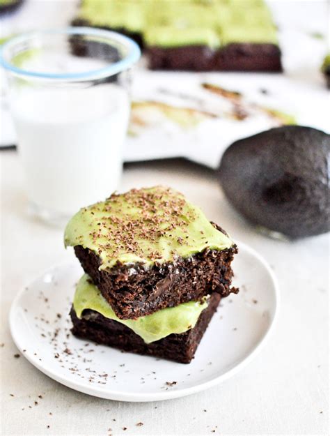 Avocado Brownies with Avocado Frosting