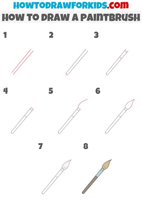 How to Draw a Paintbrush - Easy Drawing Tutorial For Kids