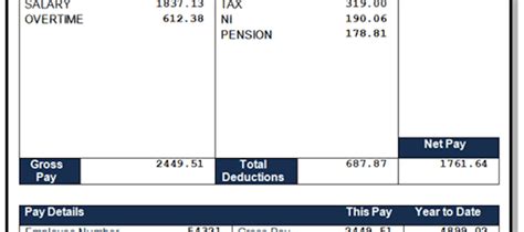 Free Payslip Template Excel Uk - Printable Templates