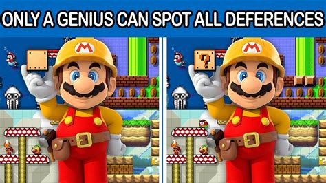 Spot the differences Super Mario classic - YouTube