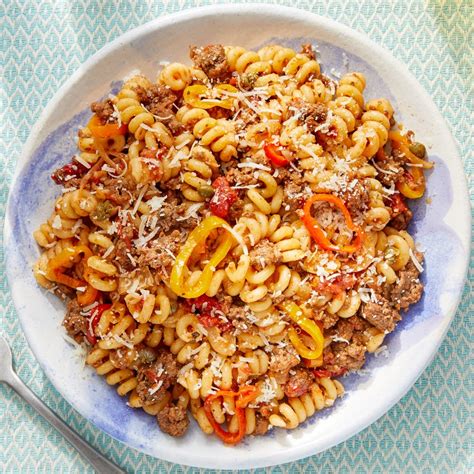 Recipe: Beef & Pepper Pasta with Grana Padano Cheese - Blue Apron