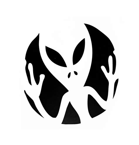 Printable Alien Pumpkin Stencil