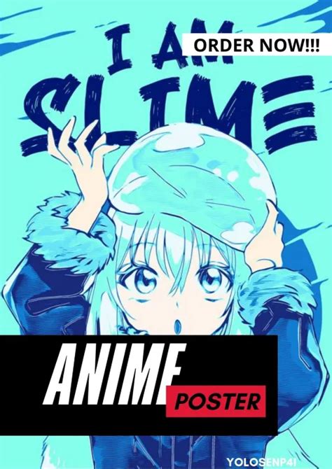 That Time I Got Reincarnated as a Slime Anime poster (2PCS MINIMUM PER ORDER) With 1 Month ...