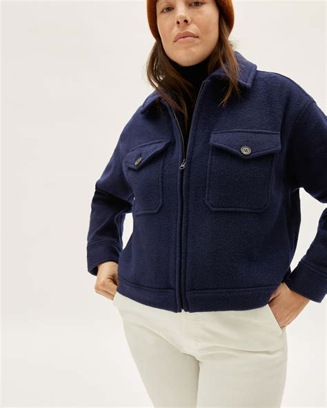 The Wool Mackinaw Jacket Navy – Everlane