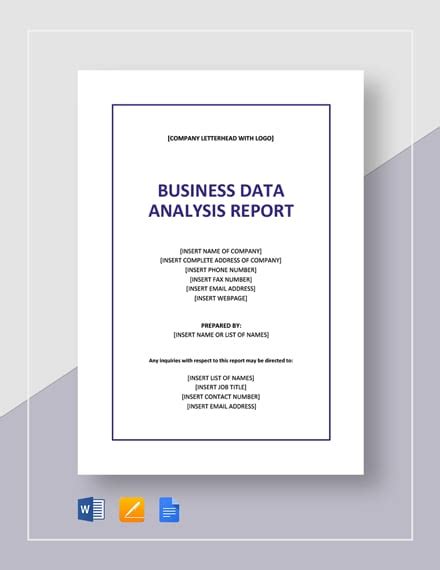 6+ Data Analysis Report Templates - PDF, Word, pages | Free & Premium Templates