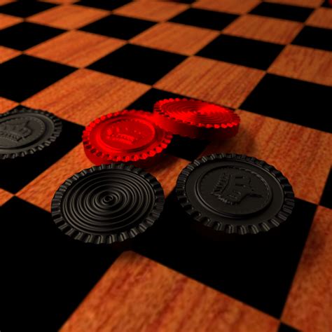 Checkers Board Game 3D Model BLEND - CGTrader.com