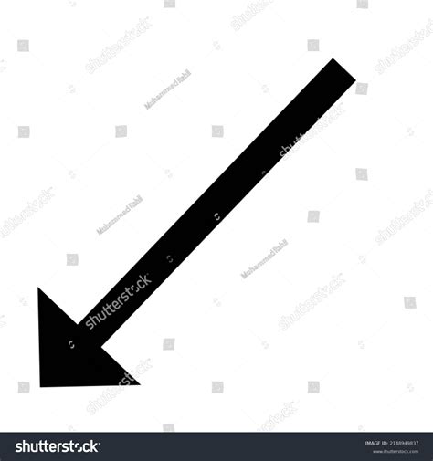 Diagonal Left Down Arrow Icon Diagonal Stock Illustration 2148949837 | Shutterstock