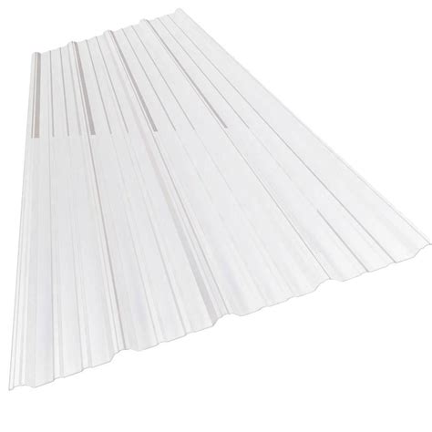 Sunsky 38 in. x 8 ft. 9" Corrugated Polycarbonate Roof Panel in Clear 102782 - The Home Depot ...