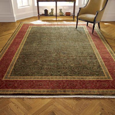 Green/Red Royal Sari Wool Area Rugs | Frontgate