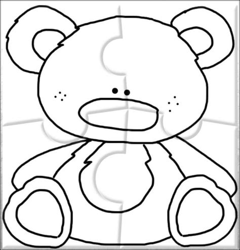 Teddy Bear Puzzle Pattern