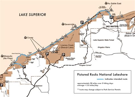 Pictured Rocks National Park Map