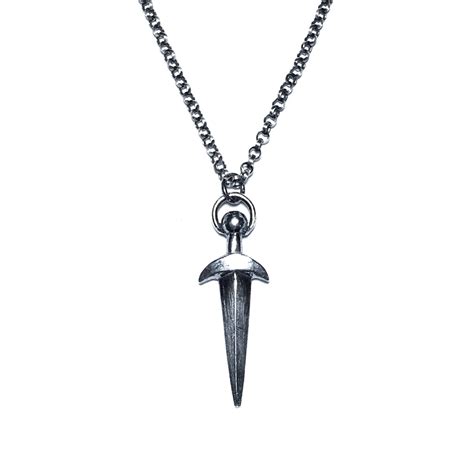 Dagger necklace in sterling silver or gold | Arcana Obscura