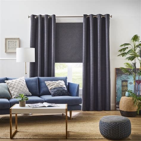 Gummerson Rylee Eyelet Curtain Graphite 80 - 140 x 223 cm