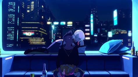 HD wallpaper: Cyberpunk: edgerunners, anime girls, lucy (edgerunners), david (edgerunners ...