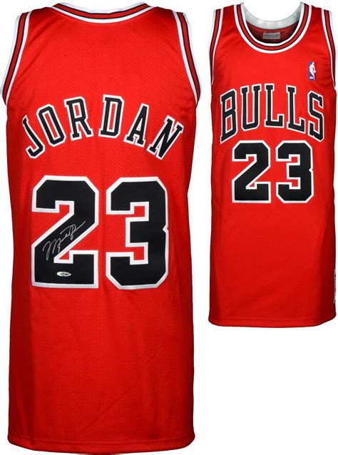 Michael Jordan Chicago Bulls Autographed 1997-98 Mitchell & Ness Red ...