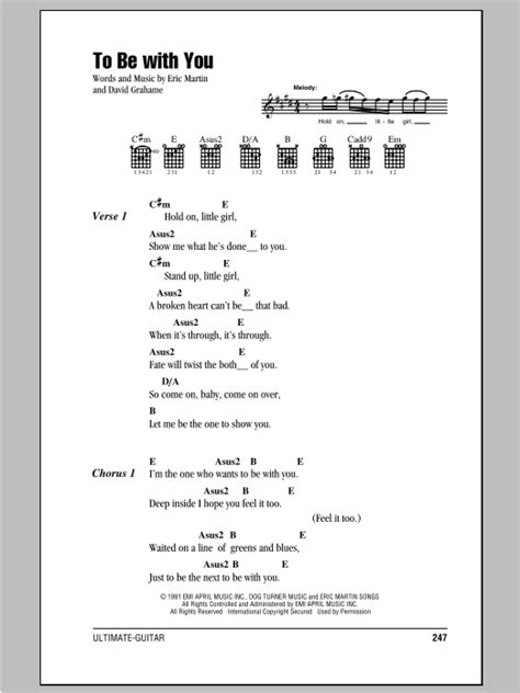 To Be With You by Mr. Big - Guitar Chords/Lyrics - Guitar Instructor